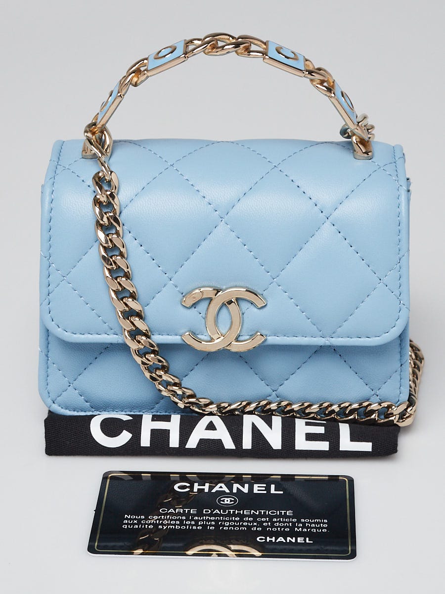 Chanel clutch blue on sale