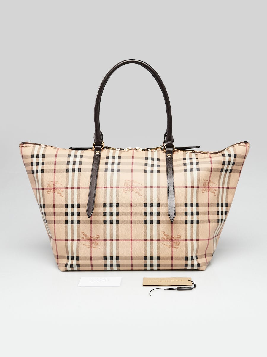 Burberry サイズUK4 バーバリー　新品未使用 Burberry Haymarket Check Coated Canvas Medium Salisbury Tote Bag