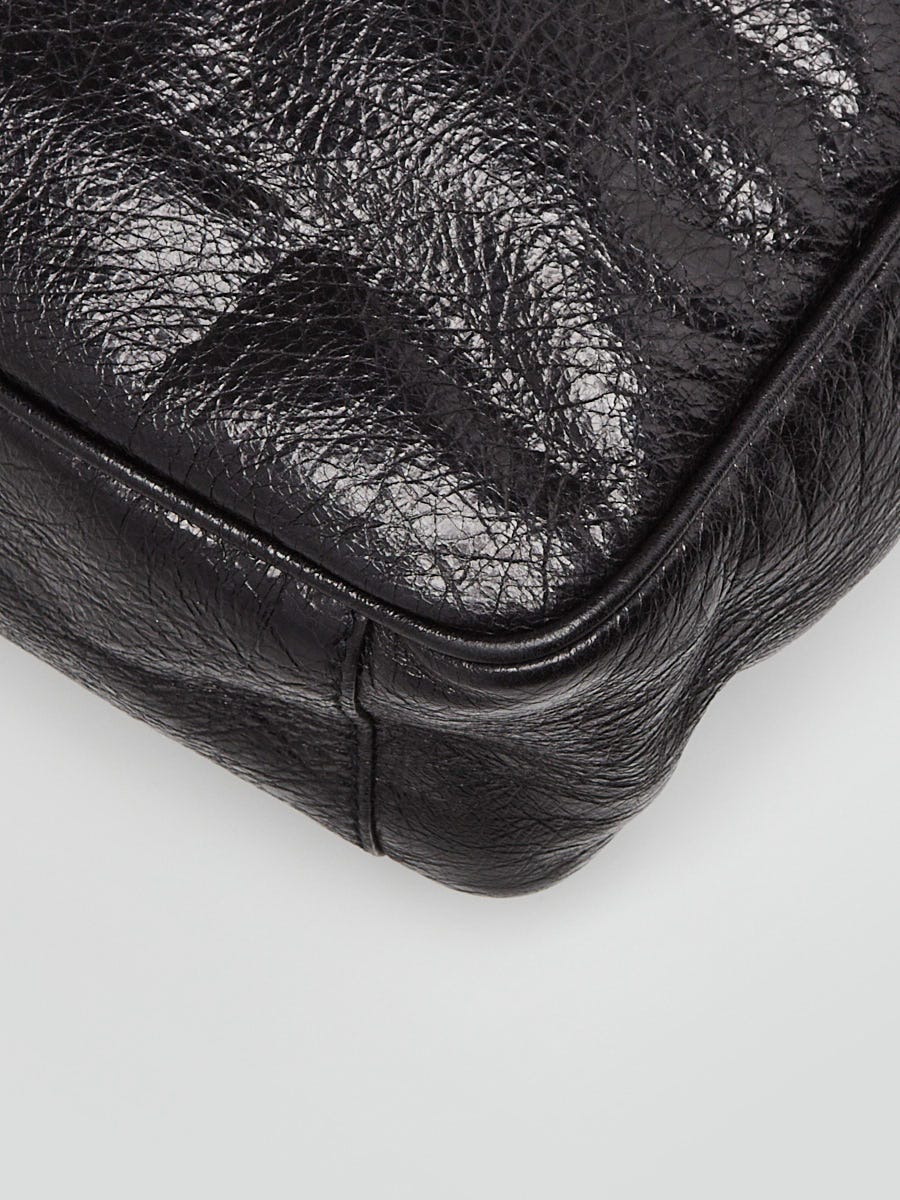 Balenciaga Black Lambskin Leather Giant 12 Silver Classic Reporter