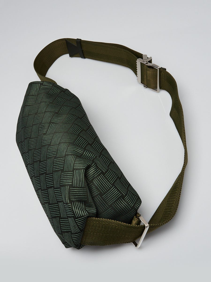 Bottega Veneta Green Nylon Jacquard Belt Bag | Yoogi's Closet
