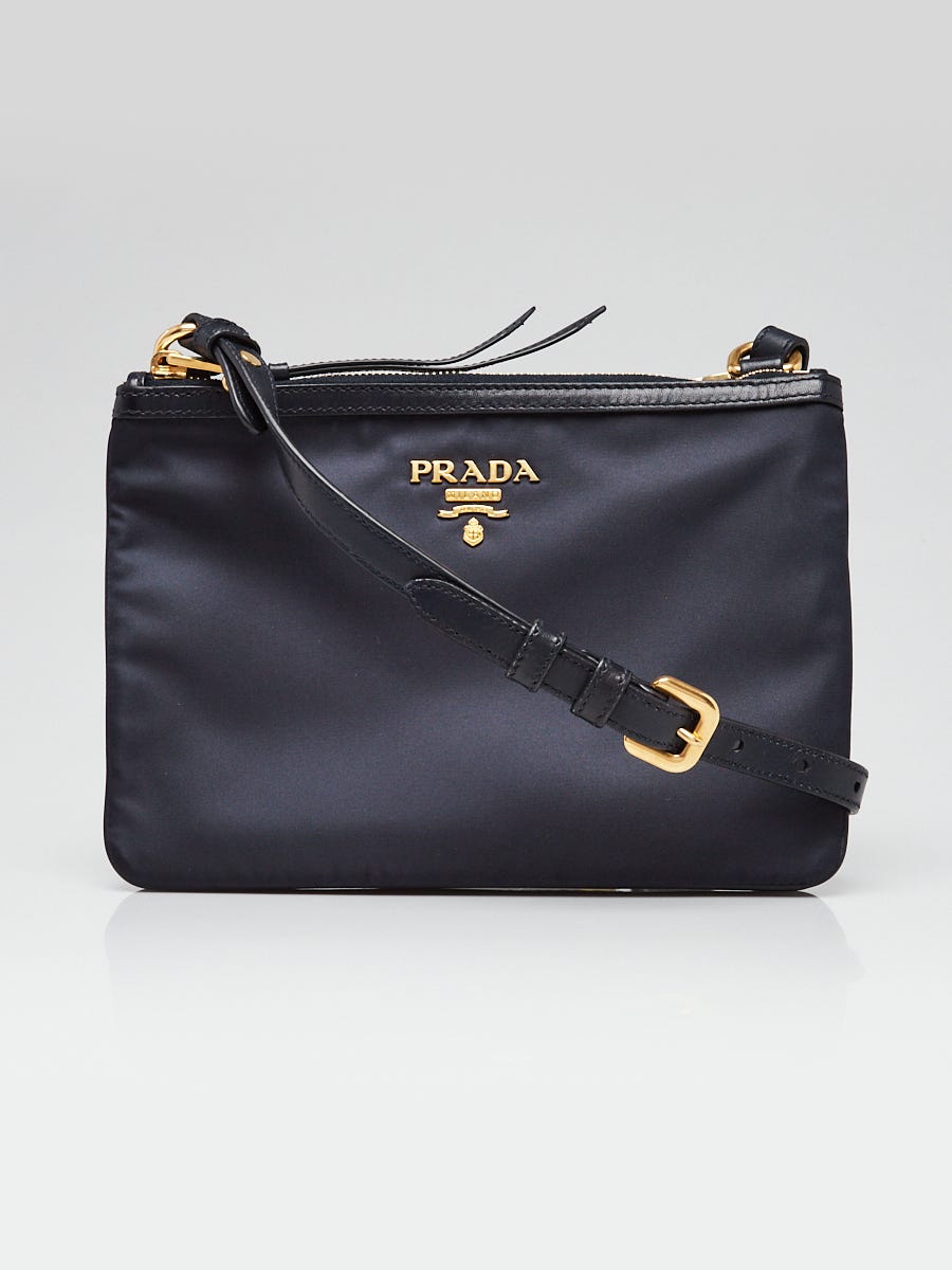 Prada Bleu Tessuto Nylon Crossbody Bag 1BH046 Yoogi s Closet