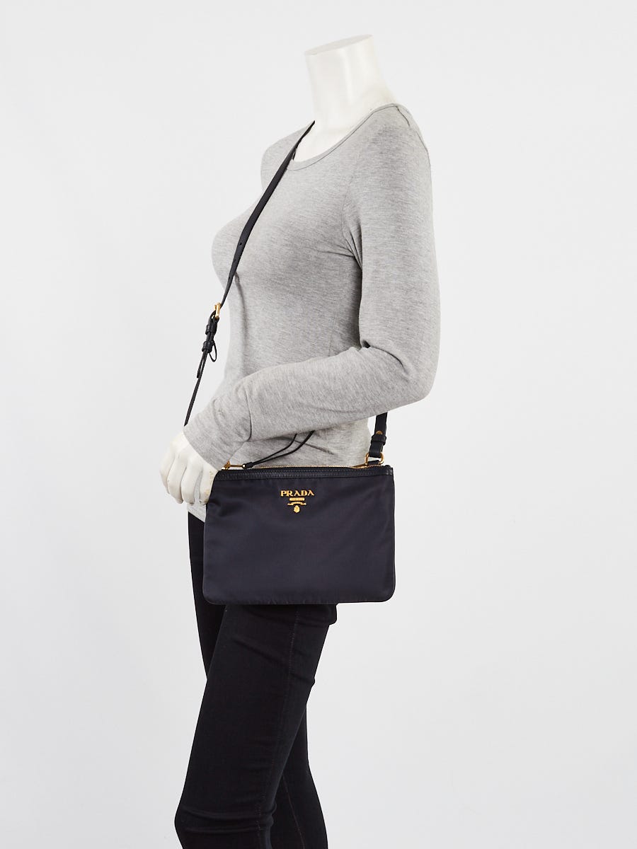 Prada Bleu Tessuto Nylon Crossbody Bag 1BH046 | Yoogi's Closet Prada Bleu Tessuto Nylon Crossbody Bag 1BH046 | Yoogi's Closet