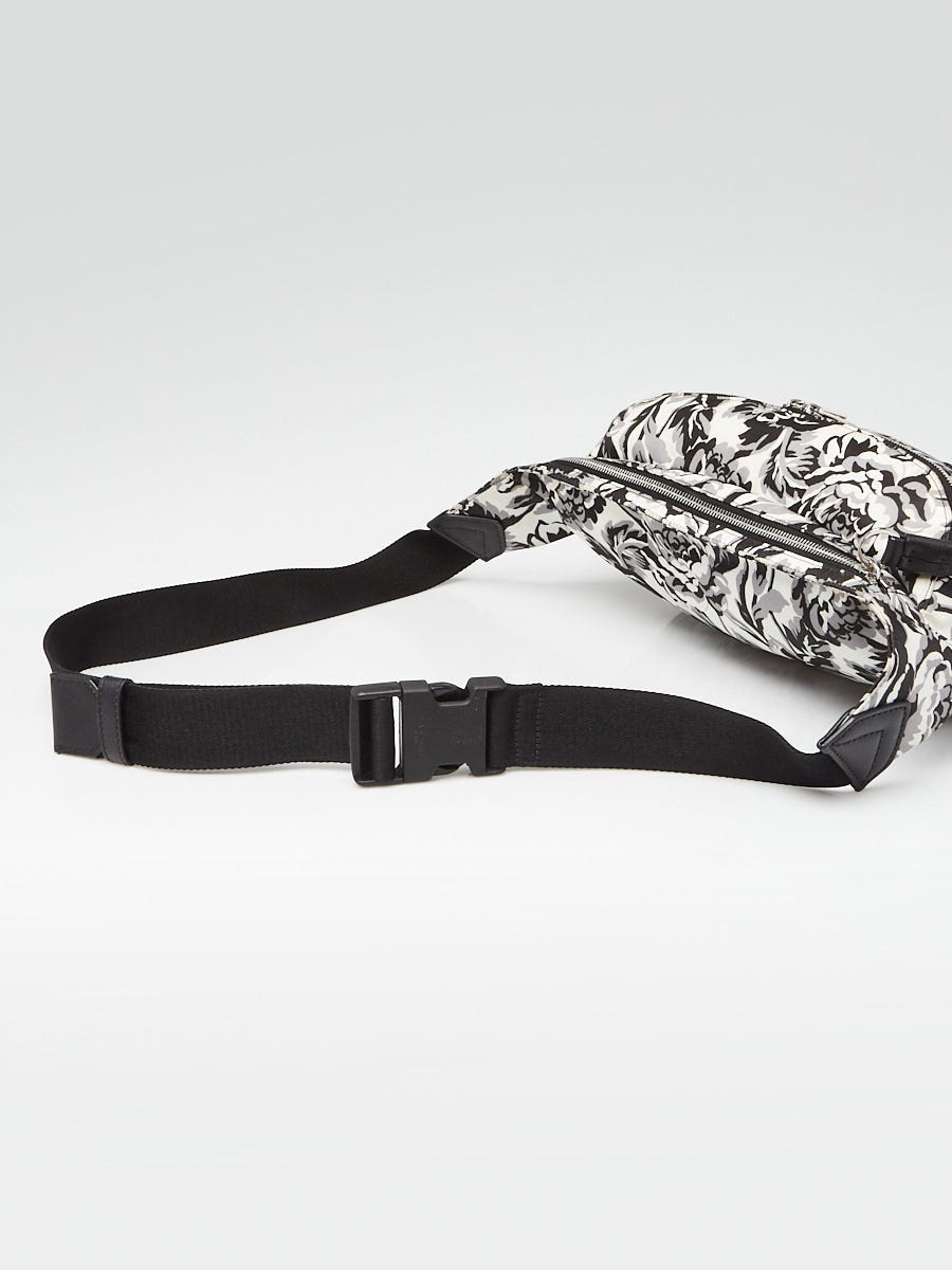 Givenchy Black/White Floral Printed Nylon Downtown Bum Bag