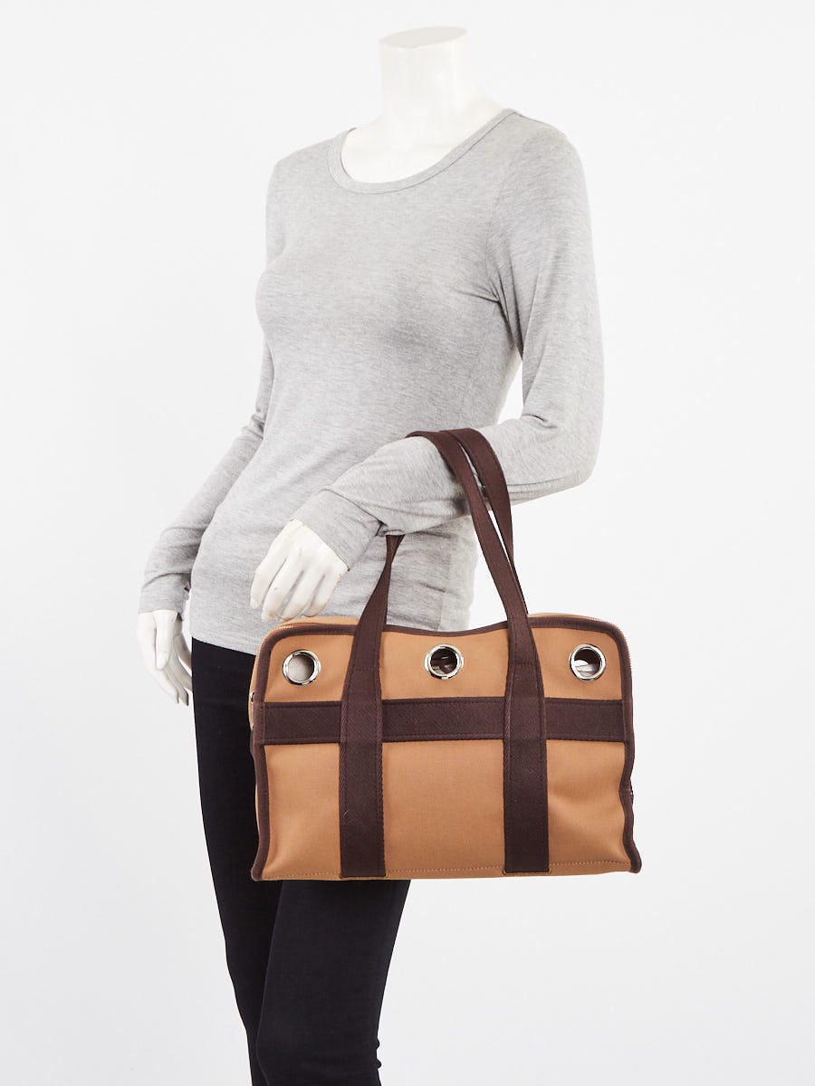 Hermes Fauve/Feu Canvas Dog Carrying Bag | Yoogi's Closet