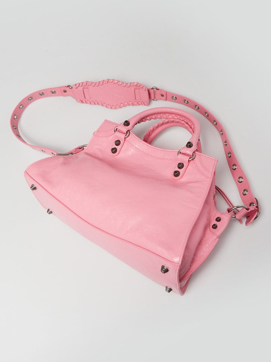 BALENCIAGA バレンシアガ Neo Cagole Small バッグ*SWEET PINK Balenciaga Sweet Pink Lambskin Leather Small Neo Cagole City