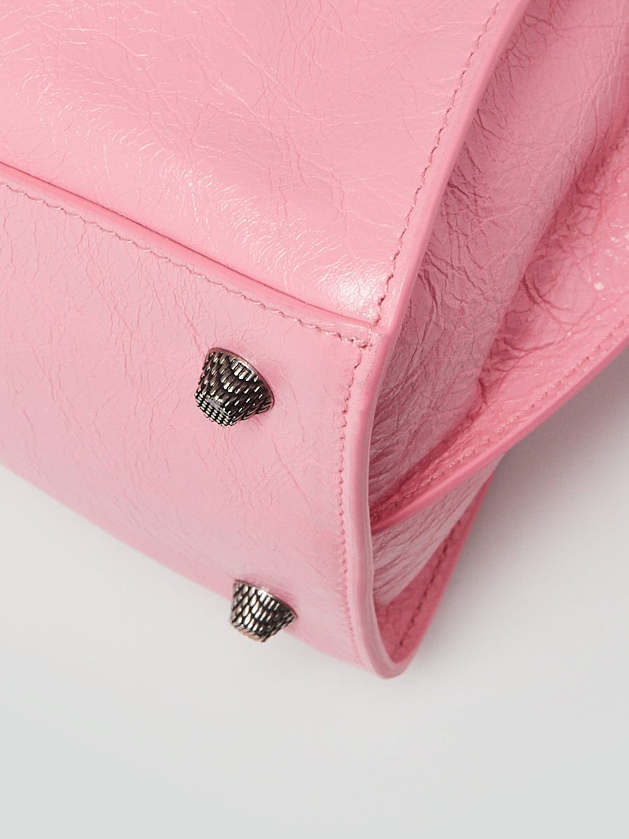 Balenciaga Sweet Pink Lambskin Leather Small Neo Cagole City
