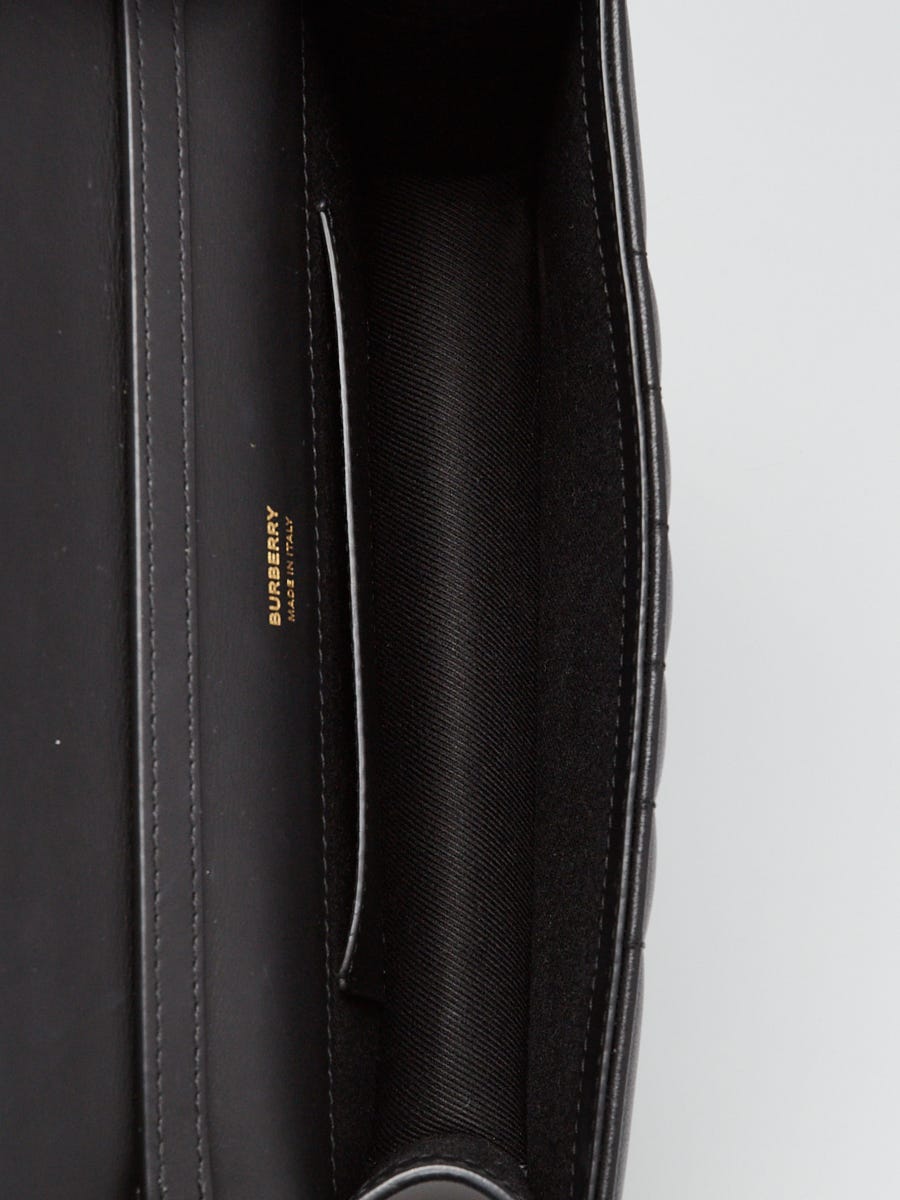 Burberry Black Quilted Leather Lola Wallet on Chain Bag