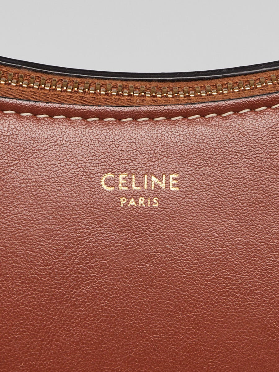 Celine Tan Calfskin Leather Ava Chain Hobo Bag | Yoogi's Closet Celine Tan Calfskin Leather Ava Chain Hobo Bag | Yoogi's Closet