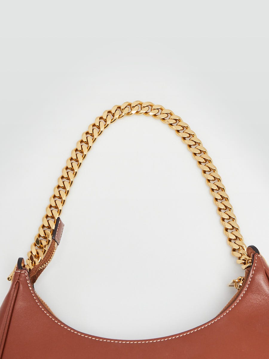 CELINE アヴァ ホーボー チェーンショルダーバッグ タン Celine Tan Calfskin Leather Ava Chain Hobo Bag | Yoogi's Closet