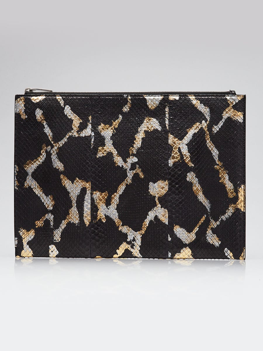 Ysl python clutch sale