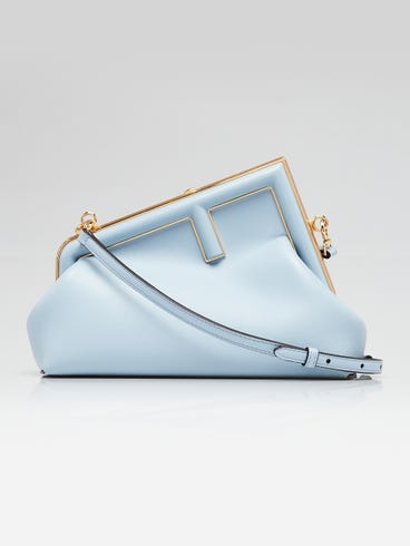 Fendi Light Blue Calfskin Leather Small First Bag 8BP129 Yoogi's