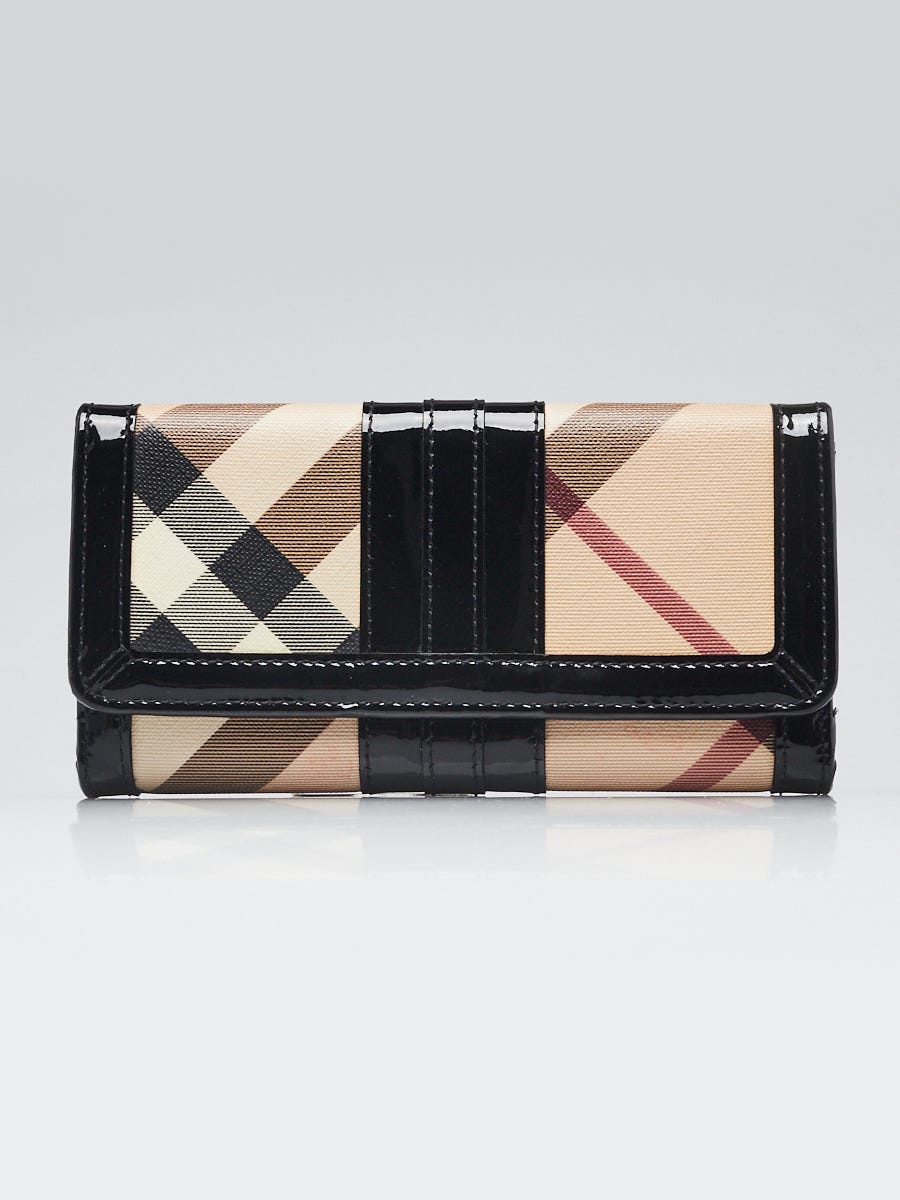 Burberry Supernova Check Coated Canvas Continental Wallet Yoogi s Closet