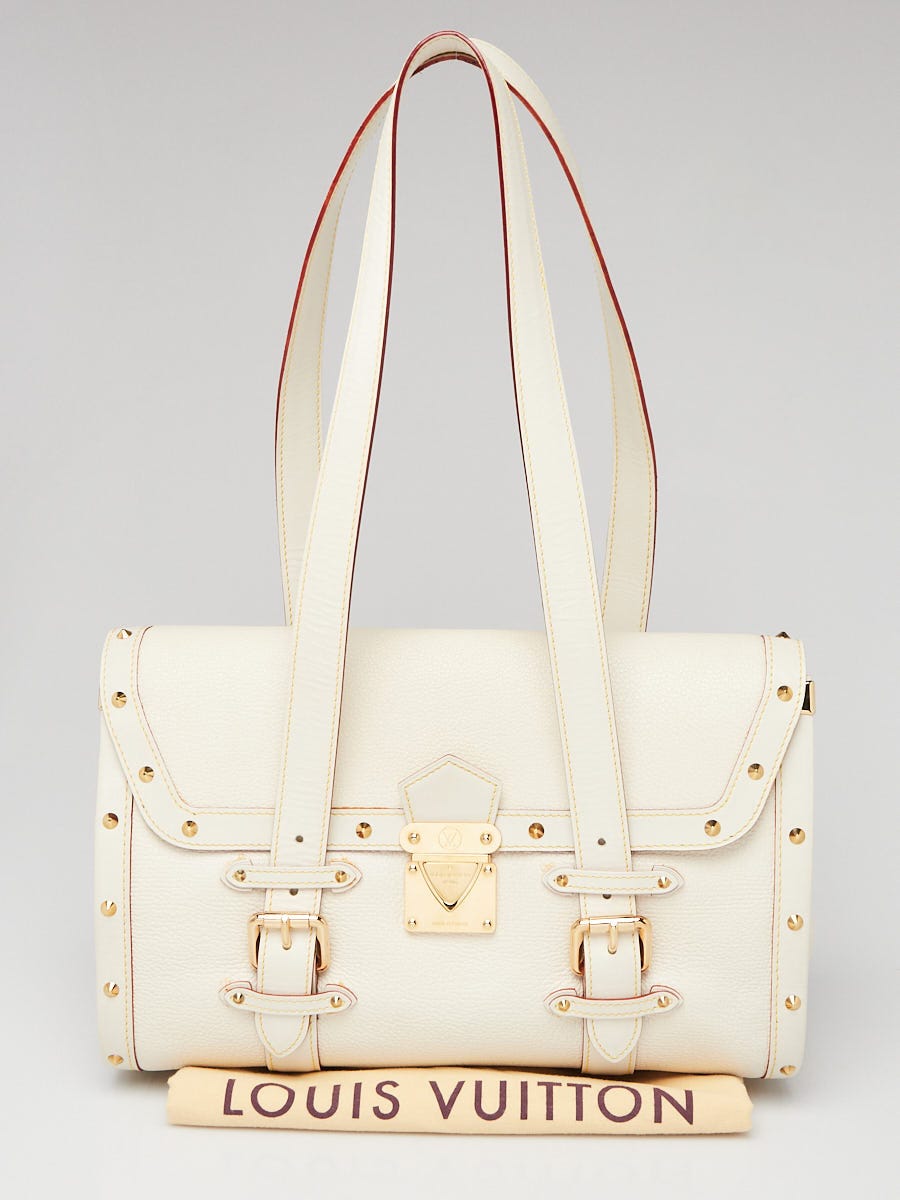 Louis Vuitton White Suhali Leather L'Epanoui GM Bag