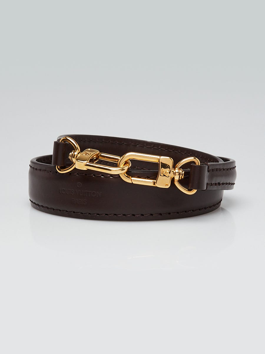Louis Vuitton Brown Smooth Leather Short Strap | Yoogi's Closet