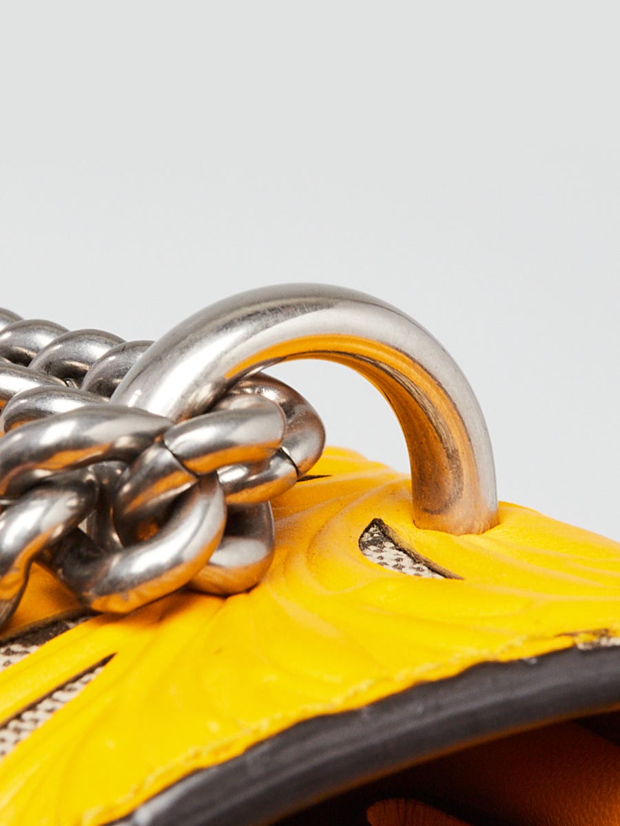 Gucci Beige/Yellow GG Coated Canvas Supreme and Leather Arabesque