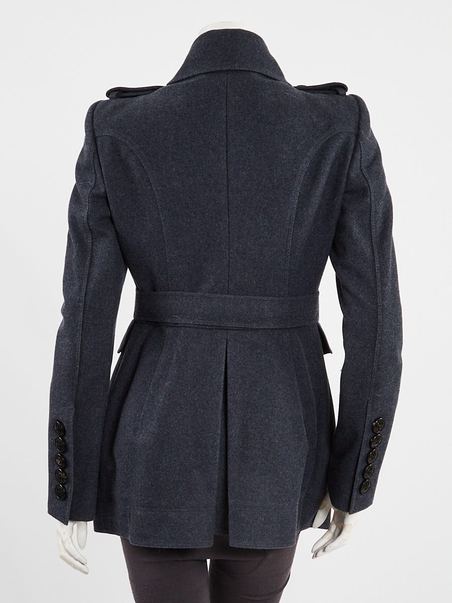 Burberry Prorsum Steel Blue Wool Coat Size 6/40 | Yoogi's Closet