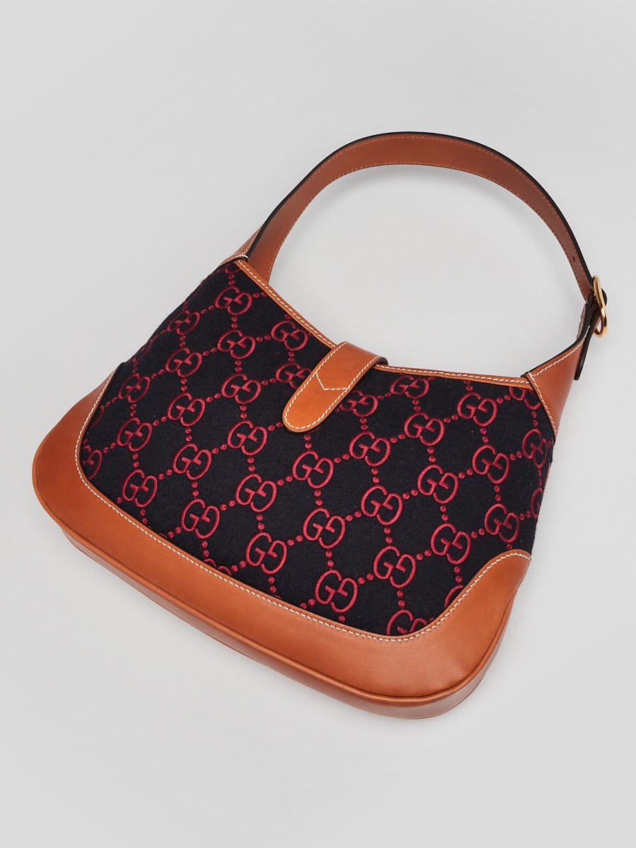 Gucci Multicolor Wool and Leather GG Jackie 1961 Small