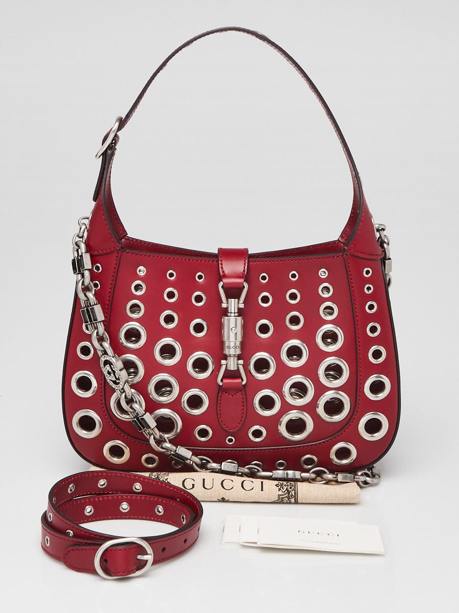 【関税&送料込】Gucci Gucci Hbg Jackie Grand Prix Gucci Red Smooth Leather Ha Ha Ha Jackie 1961 Grommet