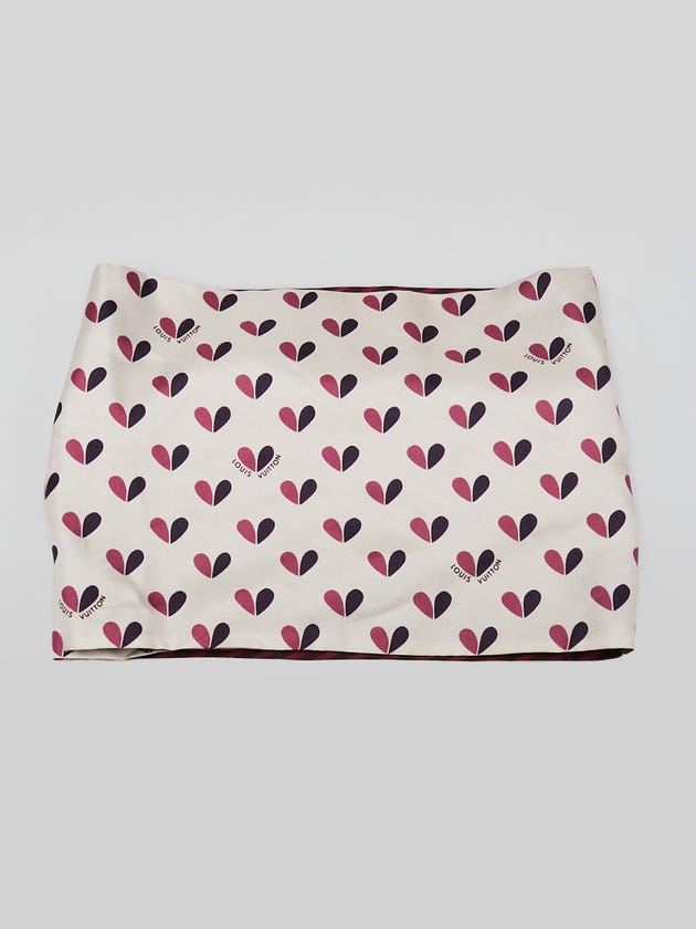 Louis Vuitton Rouge Fauviste Silk Heart Snood
