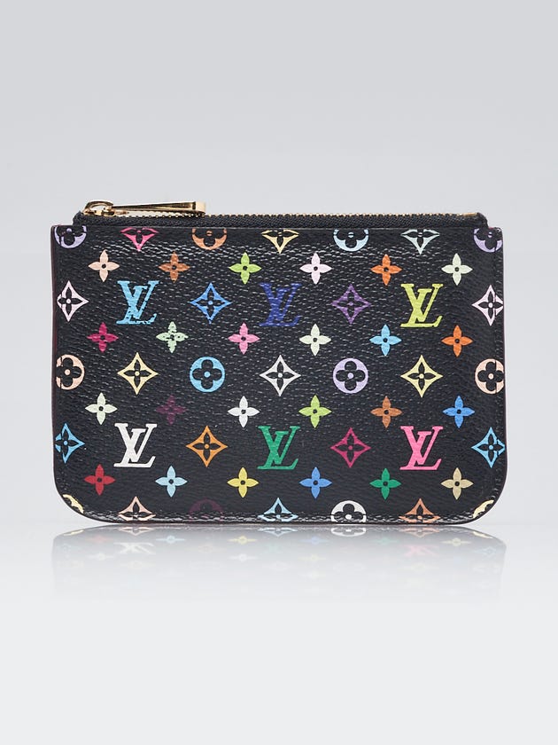 Louis Vuitton Black Monogram Multicolor Pochette Cles NM Key Holder ...