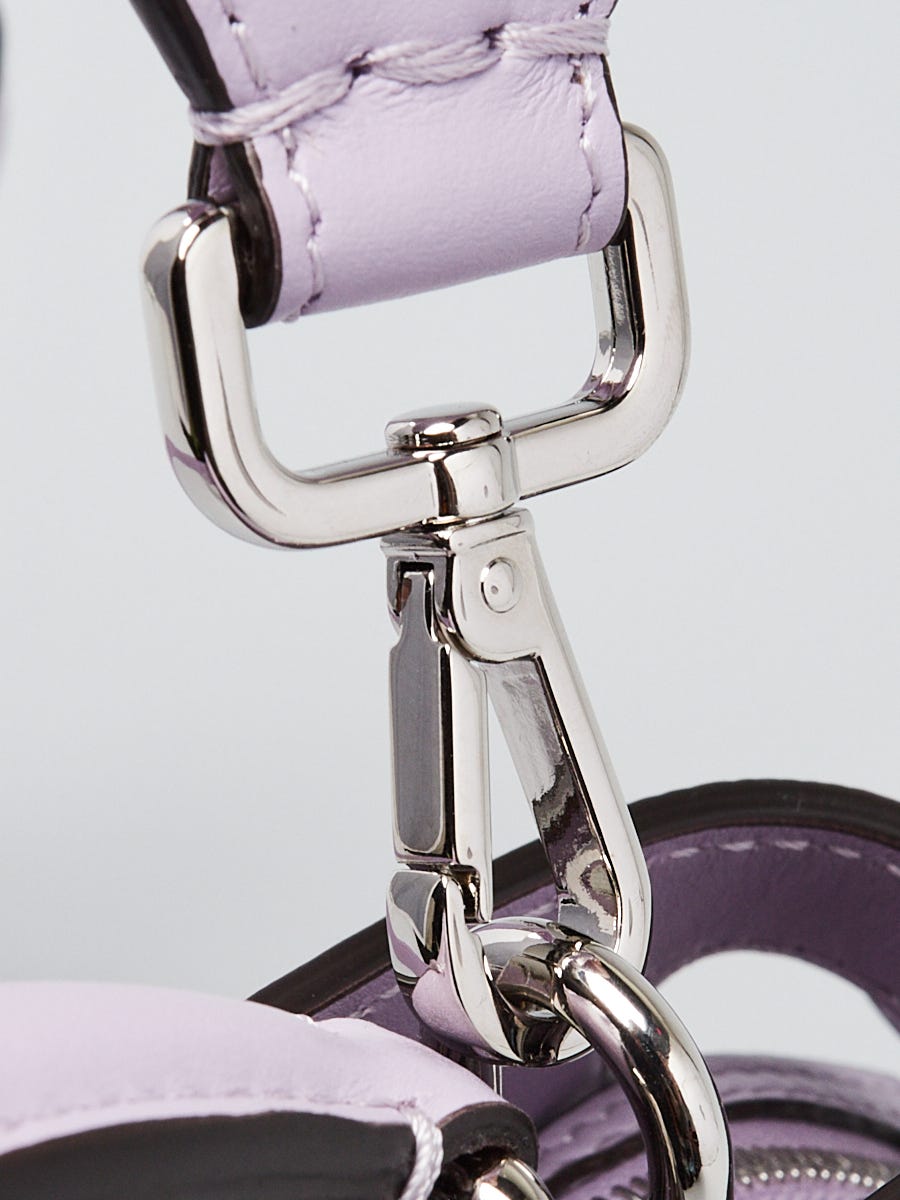 Fendi Dusty Lavendar FF Embossed Leather Small Peekaboo