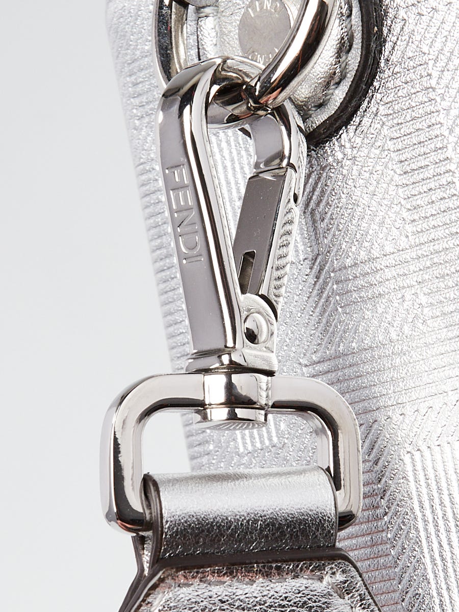 Fendi Silver Zucca Canvas Soft Trunk Baguette Bag - 7VA565