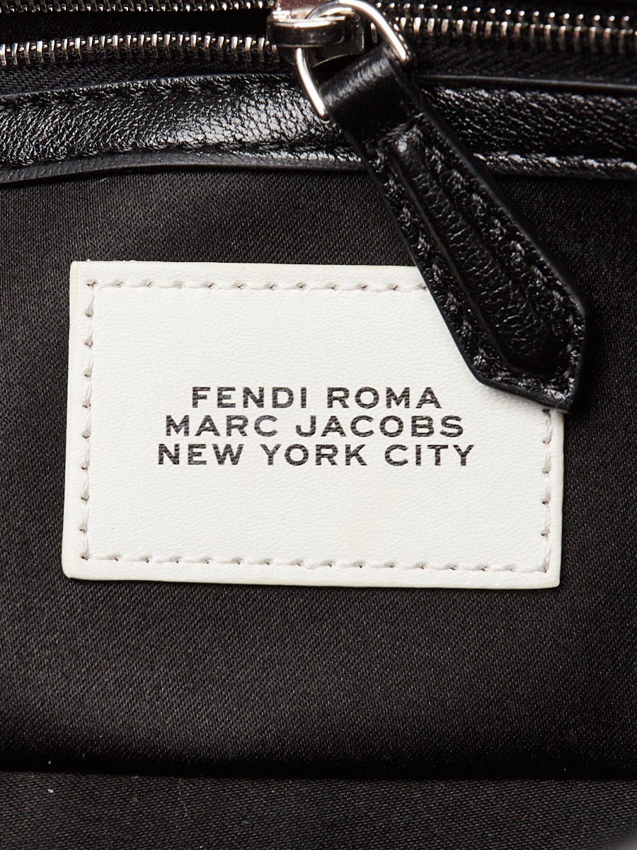 【FENDI × Marc Jacobs】＊Baguette Fendi レザーバッグ＊送込 Fendi x Marc Jacobs Black Leather Soft Trunk Baguette Bag