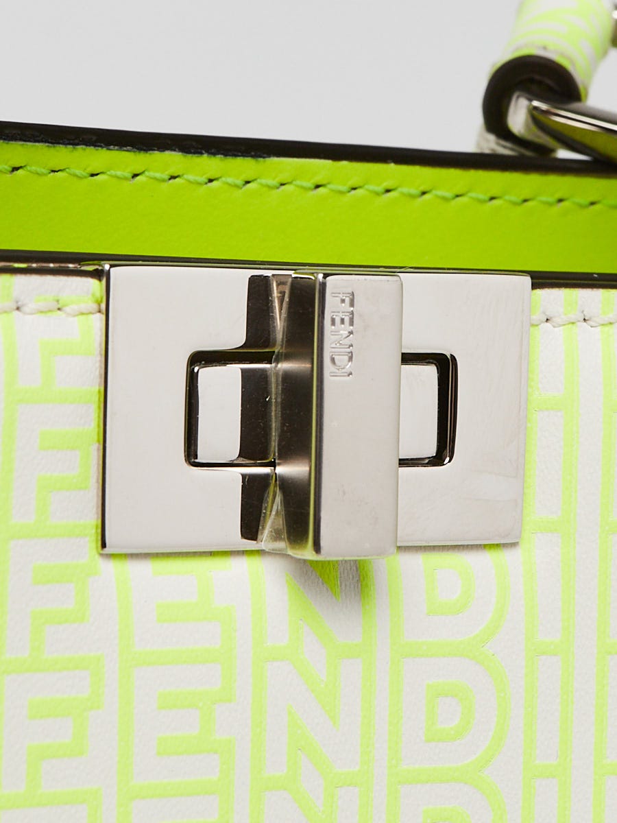 Fendi x Marc Jacobs Neon Yellow Embossed Leather Small Peekaboo Iseeu  XCross Satchel Bag 7VA582 | Yoogi's Closet
