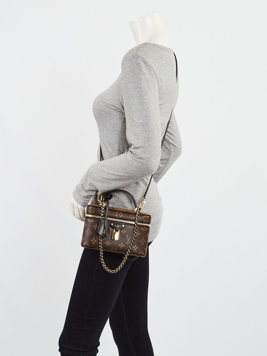 Louis Vuitton Monogram Reverse Canvas Vanity Chain Pouch Bag