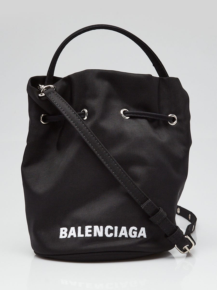 Balenciaga Black Nylon XS Wheel Bucket Bag Yoogi s Closet