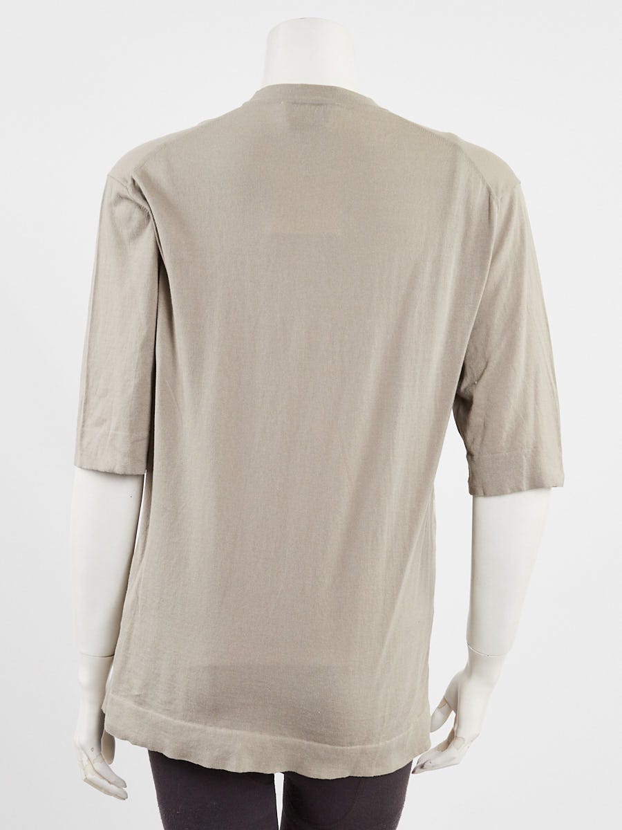 Hermes Grey Cotton Maillons En Boucle Men's T-Shirt Size S