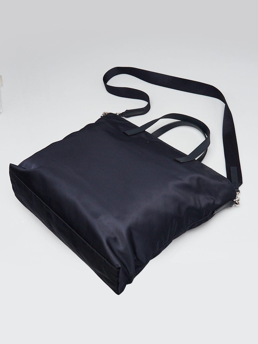 Prada Bleu Tessuto Nylon Crossbody Tote Bag - B2530T