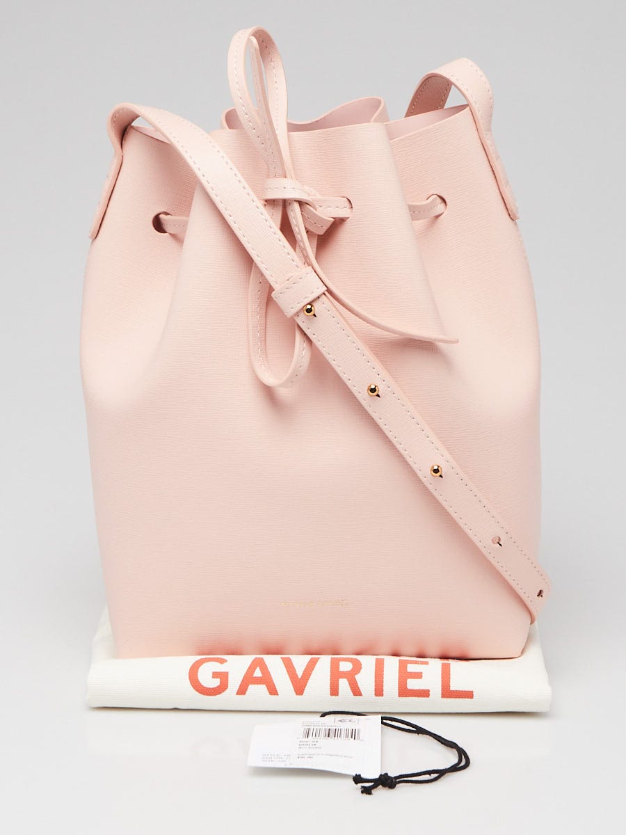 MANSUR GAVRIEL ピンクトートバッグ Mansur Gavriel Pink Grained Leather Mini Bucket Bag