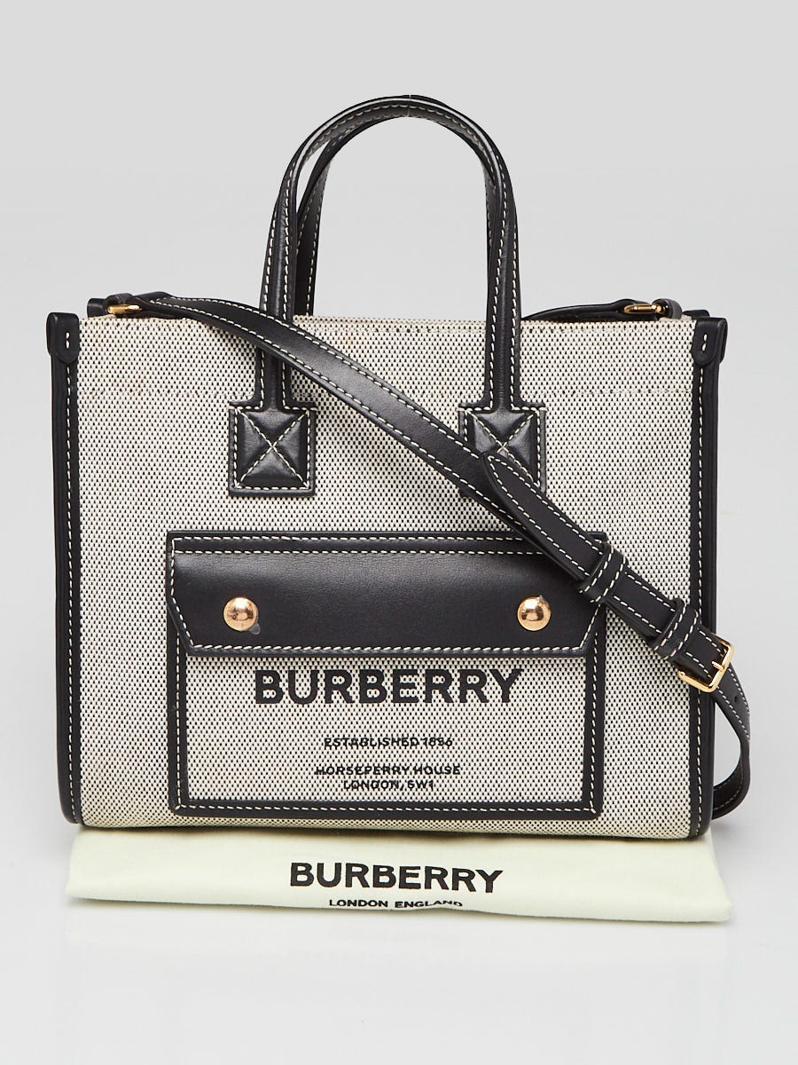 トートバッグ BURBERRY FREYA MINI TOTE Mini Freya Tote in Dark birch brown - Women | Burberry® Official
