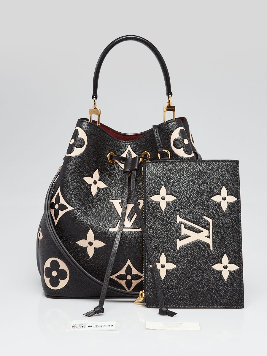 Louis Vuitton Bi-Color Black/Cream Giant Monogram Empreinte NeoNoe