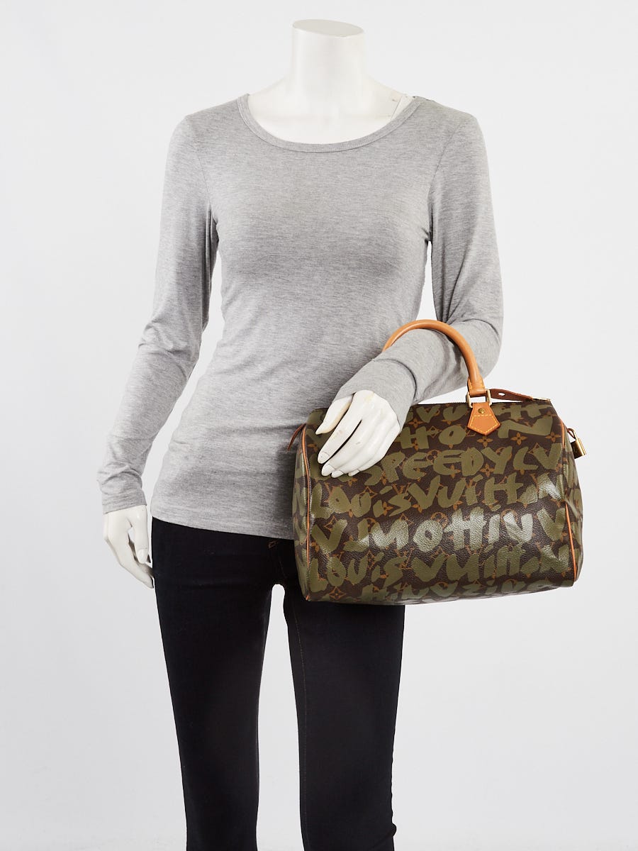 Louis Vuitton Limited Edition Khaki Graffiti Sprouse Speedy