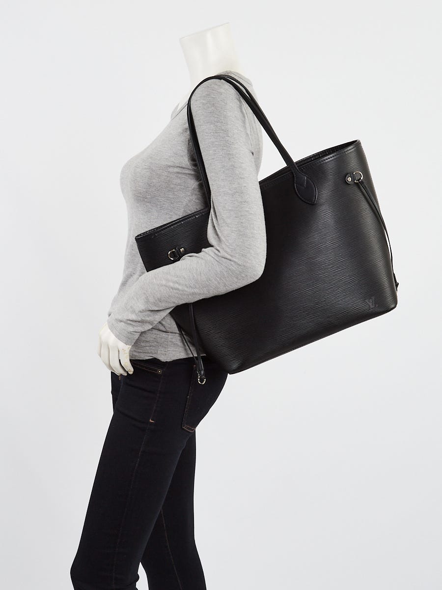 Louis Vuitton Black Epi Leather Neverfull MM NM Bag
