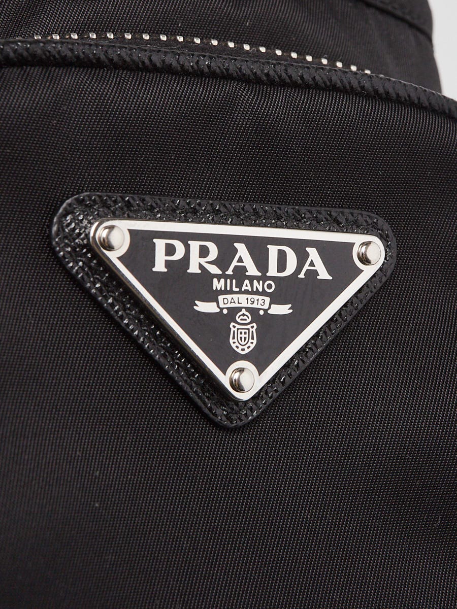 Prada Black Re Nylon and Saffiano Leather Crossbody Phone Pouch Bag 1NE515 Yoogi s Closet