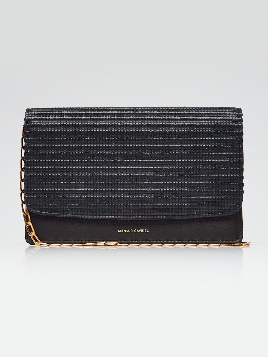 Mansur Gavriel Black Leather Train Case Crossbody Bag Mansur Gavriel Black Leather Train Case Crossbody Bag