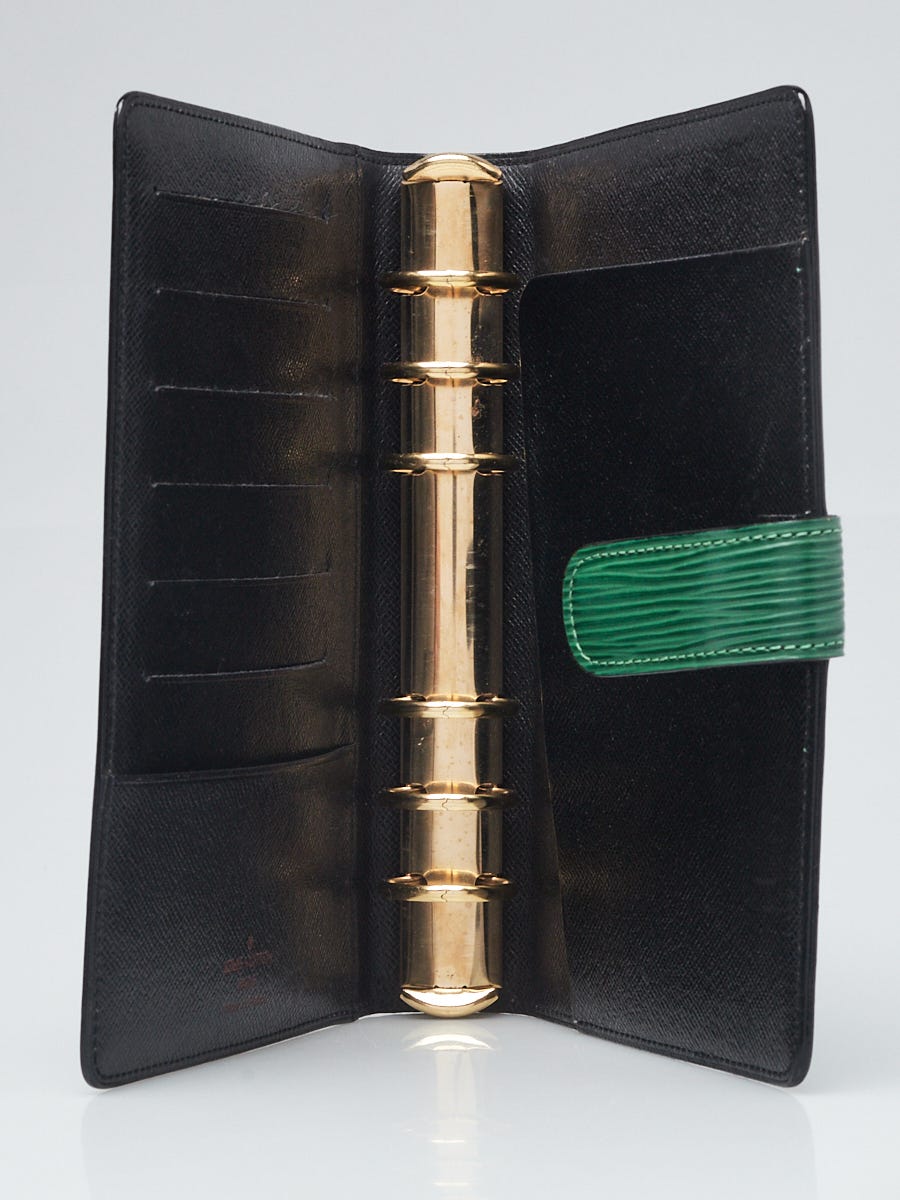 Louis Vuitton Borneo Green Epi Leather Medium Ring Agenda/Notebook