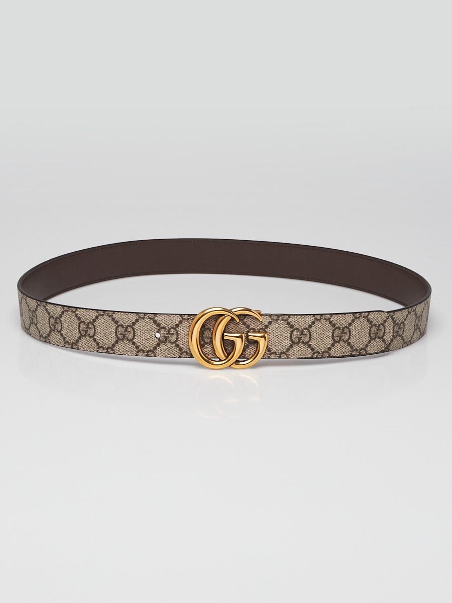 Gucci Beige/Ebony GG Coated Canvas/Leather Double G  display picture 3