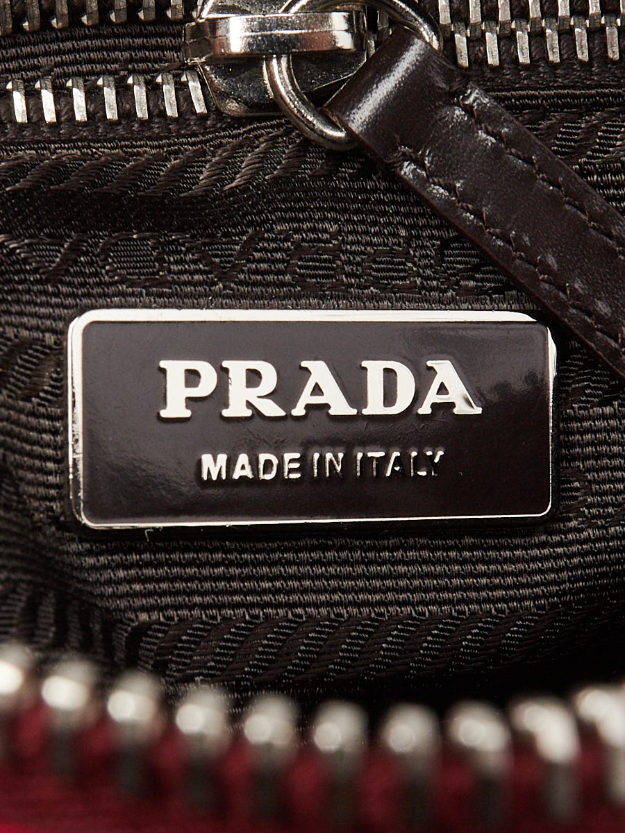 Prada Cerise Tessuto Nylon Bauletto Bag BL0171 | Yoogi's Closet