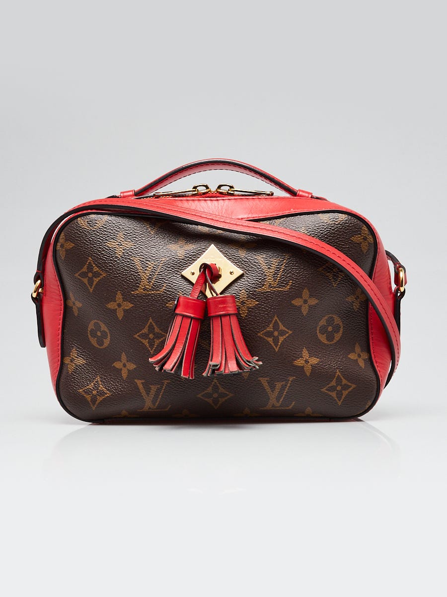 【LOUIS VUITTON】✿Bristol君✿ Louis Vuitton Coquelicot Monogram Canvas Saintonge Crossbody