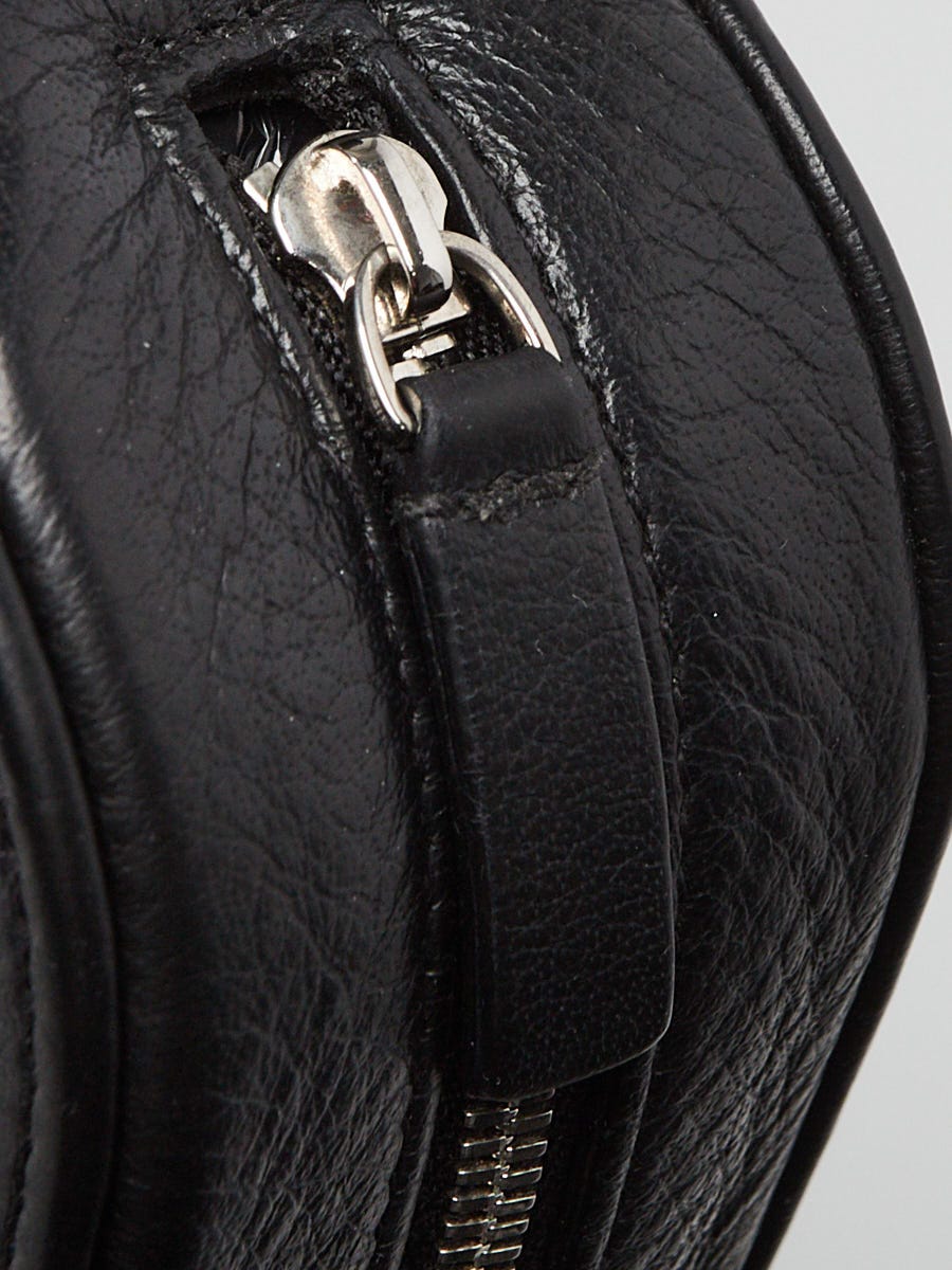 Balenciaga Black/Beige Canvas/Leather Logo Zip Crossbody Bag | Yoogi's  Closet
