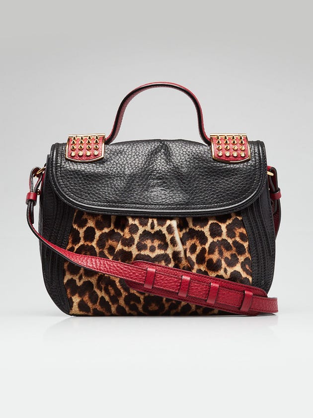 Christian Louboutin Leopard Print Pony Hair Dompteuse Shoulder Bag