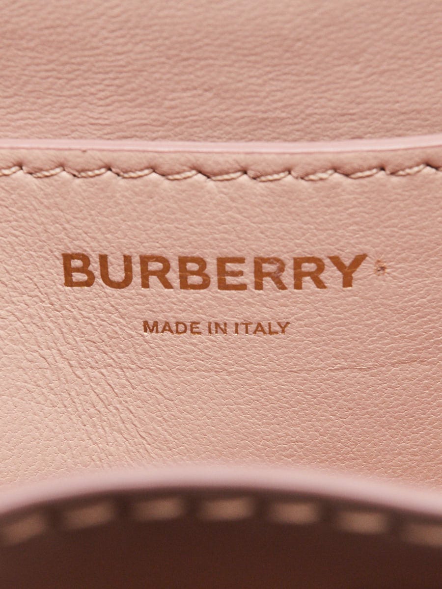 Burberry Pink Smooth Calfskin Leather TB Small Flap Bag Burberry Pink Smooth Calfskin Leather TB Small Flap Bag