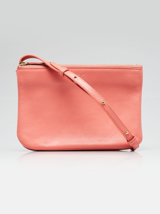 Celine Pink Leather Small Trio Crossbody Bag
