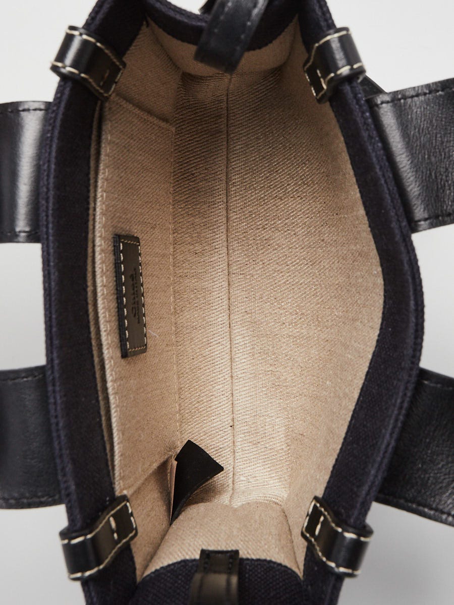 Chloe Deep Denim Blue Canvas/Leather Mini Woody Tote Bag