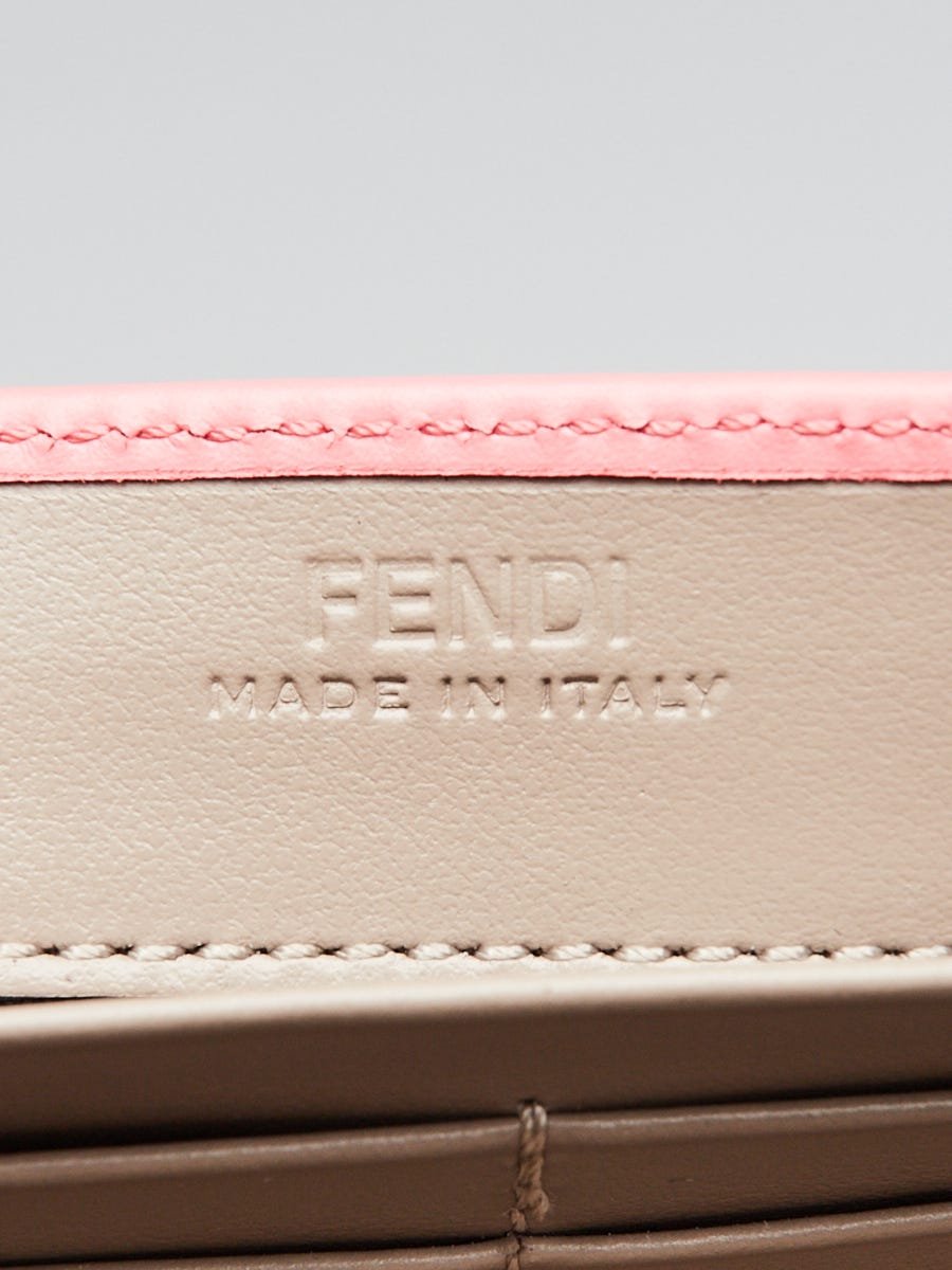 Fendi Pink Dalia/Tortora Leather Continental Wallet On Chain Fendi Pink Dalia/Tortora Leather Continental Wallet On Chain