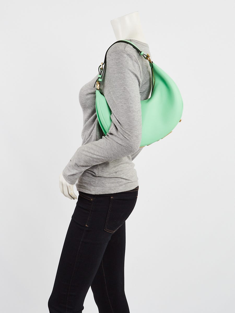 Fendi Green Smooth Calfskin Leather Small Fendigraphy Bag